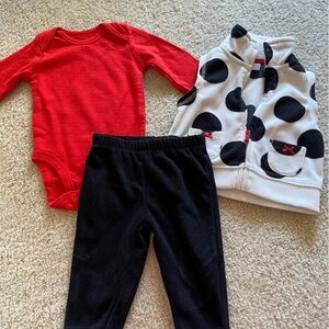 Carter's Red and Black Kids Matching Set